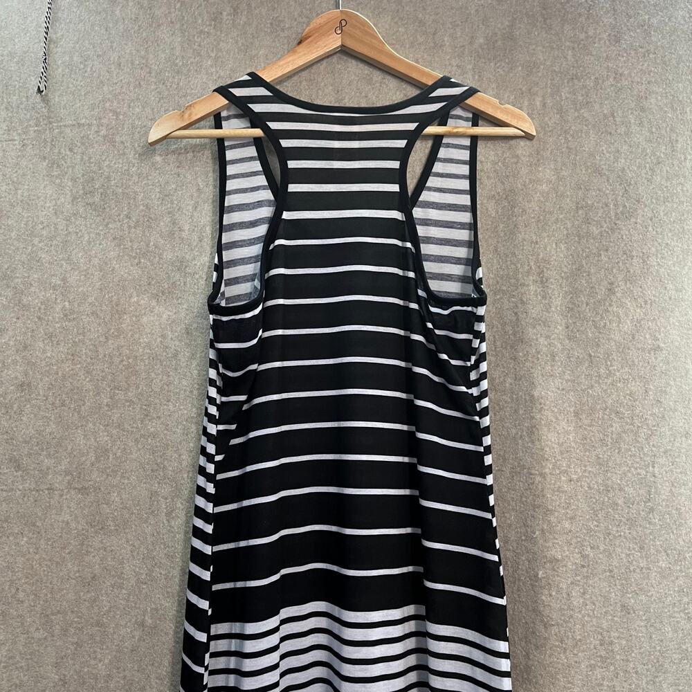 Faded Glory Black‎ White Strip Dress Size Large - Picture 5 of 7